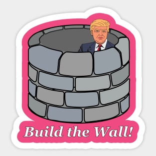 Build The Wall Trump Sticker